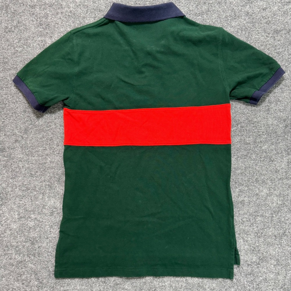 Polo Ralph Lauren Kids L (16/18) Green Red Crest Logo Short‎ Sleeve Polo Shirt - Picture 6 of 12